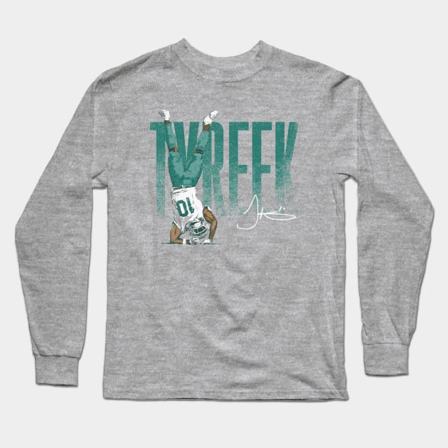 Tyreek Hill Miami Stomp The Yard Celebration Long Sleeve T-Shirt by ClarityMacaws